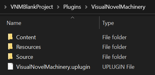 Plugin Folder location and content