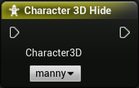 Character 3D Hide Node Visual