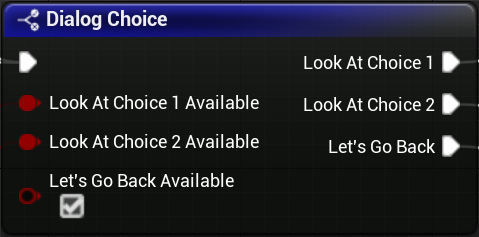 Dialog Choice Node Visual