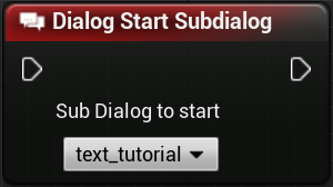 Dialog Start Subdialog Node Visual