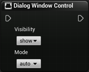 Dialog Window Control Node Visual